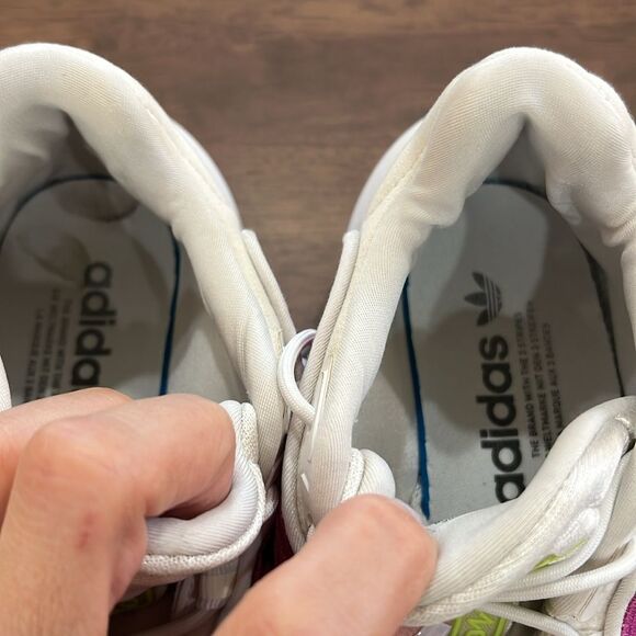 Adidas Ozelia Women’s Running Shoes Purple Green Futuristic Chunky Sneakers Sz 8 - Picture 11 of 11